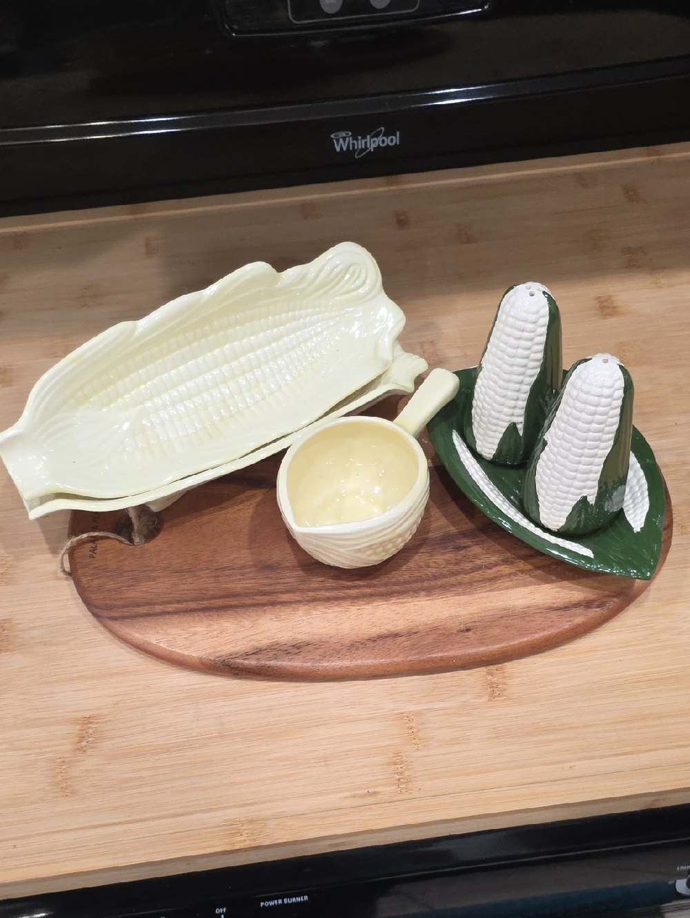 🌽Corn-Inspired Green and Whiteish Salt and Pepper. Corn Holders Better Server. - Picture 11 of 11